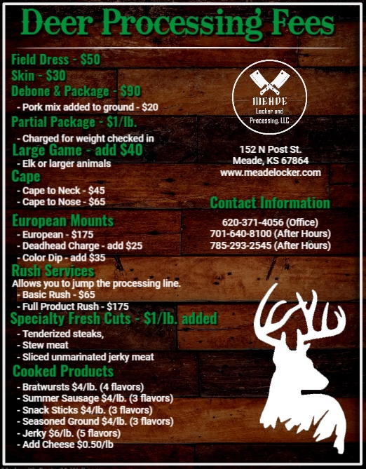 Wild Game Processing Meade Locker Processing Llc